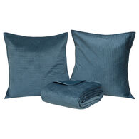Colcha e 2 capas de almofada LILOU azul 240x260cm,  Colcha e 2 capas de almofada LILOU azul 240x260cm