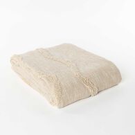 Colcha bege em algodão 220x240cm