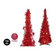 Árvore De Natal Com Fitas Vermelho Mate 150cm,  Árvore De Natal Com Fitas Vermelho Mate 150cm