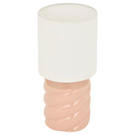 Candeeiro de mesa rosa em cer&acirc;mica 17cm