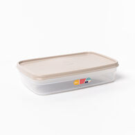 Caixa rectangular com tampa bege 2,2l