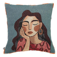 Almofada figura mulher HOMY azul 40x40cm