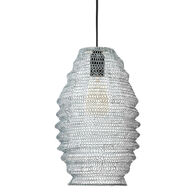 Candeeiro Suspenso Prateado Em Metal Medusa