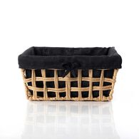 Cesto wc preto e bege 24x32cm