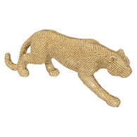 Est&aacute;tua de leopardo ARTIFICE dourado 29cm