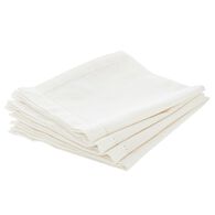 Conjunto de 4 guardanapos CHAMBRAY branco em algodão,  Conjunto de 4 guardanapos CHAMBRAY branco em algodão