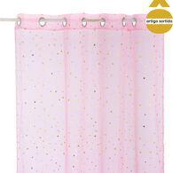Cortina com estrelas douradas 140x250cm
