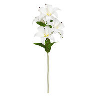 Caule de 4 l&iacute;rios Jago branco 80cm