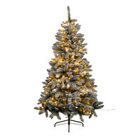 Árvore de natal SNOW LORD verde com leds e neve 210cm,  Árvore de natal SNOW LORD verde com leds e neve 210cm
