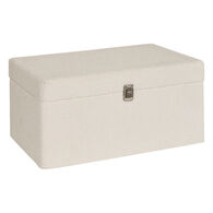 Caixa decorativa CARLIE branca 26x34x54cm,  Caixa decorativa CARLIE branca 26x34x54cm