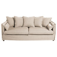 Sof&aacute; Bege Em Linho E P&eacute;s Em Faia Odilon