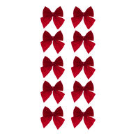 Conjunto de 10 la&ccedil;os com brilhantes vermelho 8cm