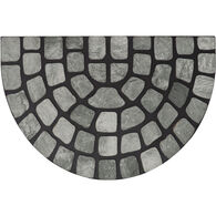 Tapete De Entrada Meia Lua Dalle Cinza 40x60cm