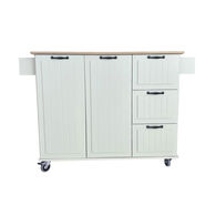 Ilha de cozinha DOMUS marfim extens&iacute;vel