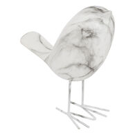P&aacute;ssaro decorativo OLEN branco 19cm