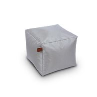 Pufe quadrado imperme&aacute;vel cinza 45x45cm
