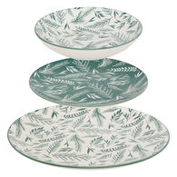 Servi&ccedil;o de mesa 12 pe&ccedil;as AGATHE verde