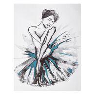Quadro decorativo dan&ccedil;arina azul 30x40cm