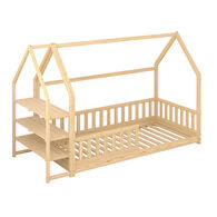 Cama montessori com prateleiras 90x190cm