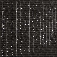 Cortina luminosa de natal branco frio 400 leds