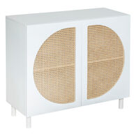 Móvel de apoio branco com 2 portas,  Móvel de apoio branco com 2 portas