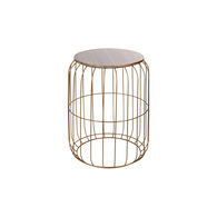 Mesa de apoio FLYO dourada em metal e madeira 40cm