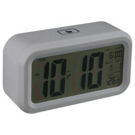 Rel&oacute;gio despertador digital cinza 10,6x4,9x13,9cm