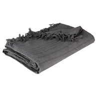 Manta com franjas cinza 160x220cm,  Manta com franjas cinza 160x220cm