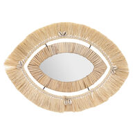 Espelho parede forma de olho em r&aacute;fia