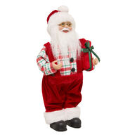 Figura Pai Natal com jardineiras 30cm