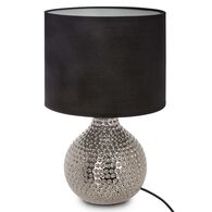 Candeeiro de mesa preto GOTA martelado em cerâmica