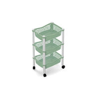 Carrinho de cozinha com 3 cestos azul STONE,  Carrinho de cozinha com 3 cestos azul STONE