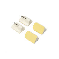 Conjunto de 4 suportes adesivos brancos