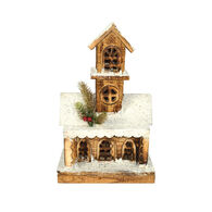 Casa em madeira com torre luminosa