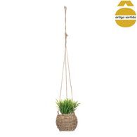 Vaso suspenso com planta artificial ZOE