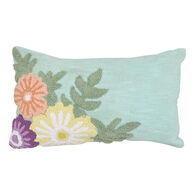 Almofada FLEURS SAUVAGES verde 30x40cm