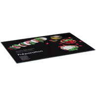 T&aacute;bua de cozinha preta decorada em vidro temperado 30x40cm