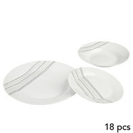 Serviço de mesa 18 peças LIGNES decorado,  Serviço de mesa 18 peças LIGNES decorado