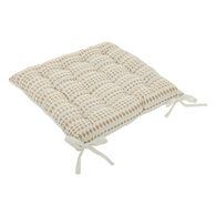 Coxim para cadeira MICAH JACQUARD bege e cru 38x38cm,  Coxim para cadeira MICAH JACQUARD bege e cru 38x38cm