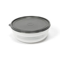Caixa redonda com tampa cinza 2,8l,  Caixa redonda com tampa cinza 2,8l
