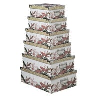 Conjunto de 6 caixas de arrumação LADY JUNGLE,  Conjunto de 6 caixas de arrumação LADY JUNGLE