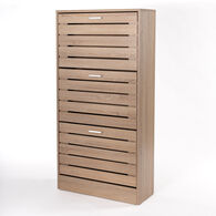 Sapateira ripada natural com 3 gavetas 120cm