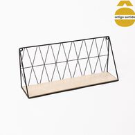 Prateleira de parede em metal e mdf 48cm