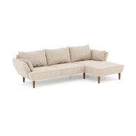Sofá BRUGES bege com chaise longue,  Sofá BRUGES bege com chaise longue