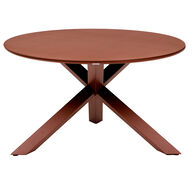 Mesa ORYON redonda acajou alum&iacute;nio