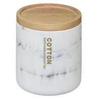 Pote para algod&atilde;o LEA branco efeito m&aacute;rmore