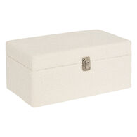 Caixa decorativa CARLIE branca 18x24x42cm,  Caixa decorativa CARLIE branca 18x24x42cm