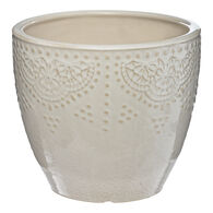 Vaso em cerâmica decorado com relevo,  Vaso em cerâmica decorado com relevo