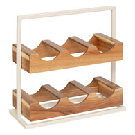 Garrafeira para 6 garrafas bege 35cm
