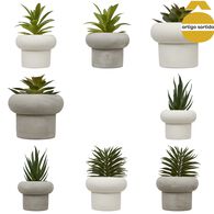 Vaso com planta artificial 14cm,  Vaso com planta artificial 14cm